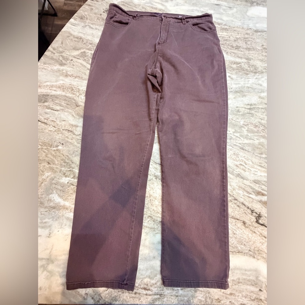 Gloria Vanderbilt Jeans Size 16 Purple Straight Leg Classic Fit Denim